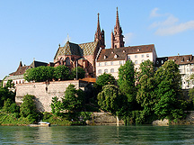 Rhine River Cathedral View Basel