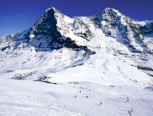 Eiger above Grindelwald Ski Run