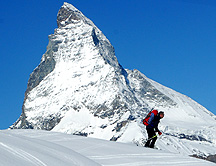 Skiing at the Matterhorn Glacier Paradise