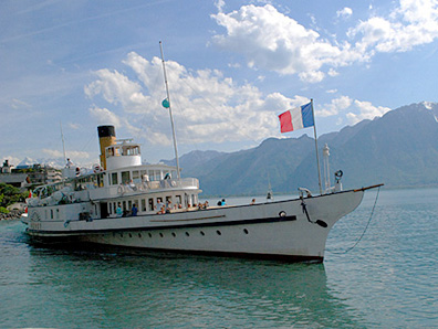 Montreux Steamer lake Geneva