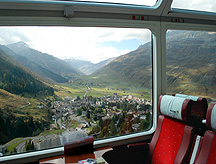 Swiss Rail Scenic Train Seating