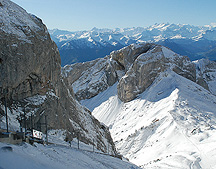 Mt Pilatus Cog Train Down Mounatin Views