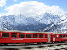Rhaetian Railway - Rhatisch bahn, through Bernina Pass