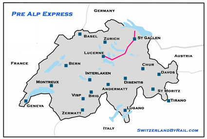 Pre Alpine Express Route Map image