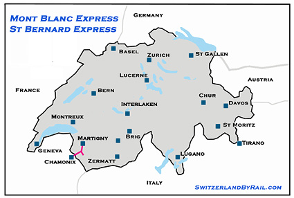 Mont Blanc Express Route Map image